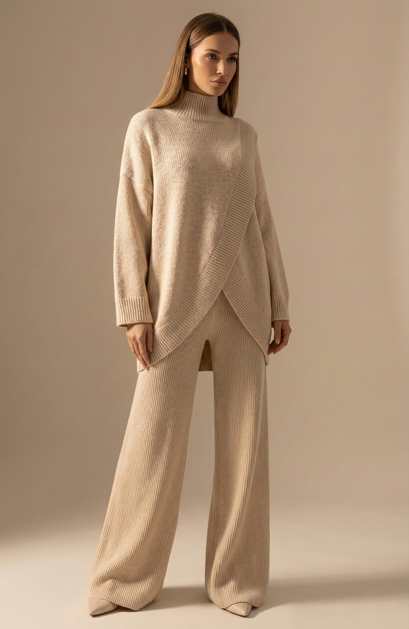 Ensemble tricot femme – pull et pantalon