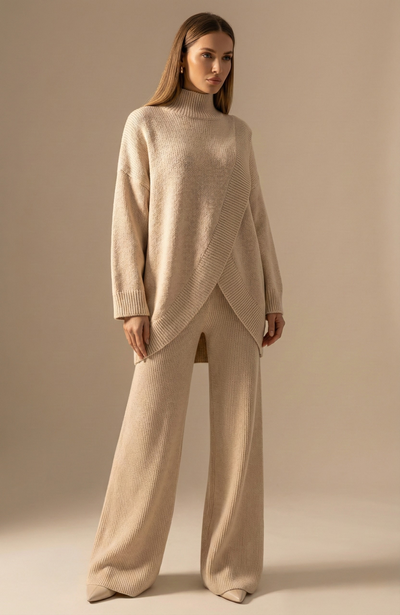 Ensemble tricot femme – pull et pantalon