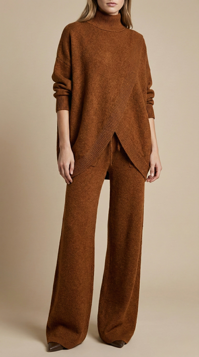 Ensemble tricot femme – pull et pantalon