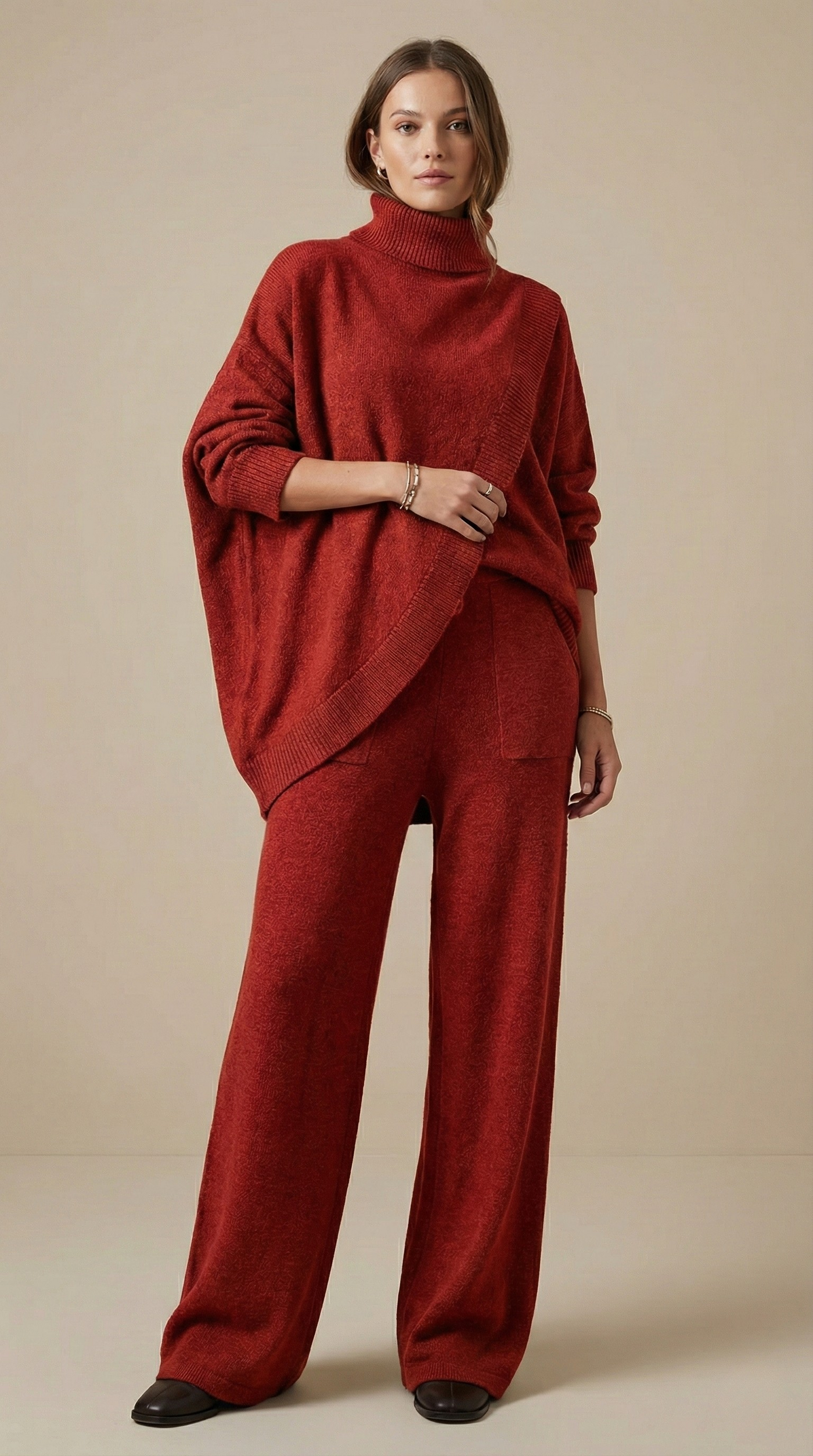 Ensemble tricot femme – pull et pantalon